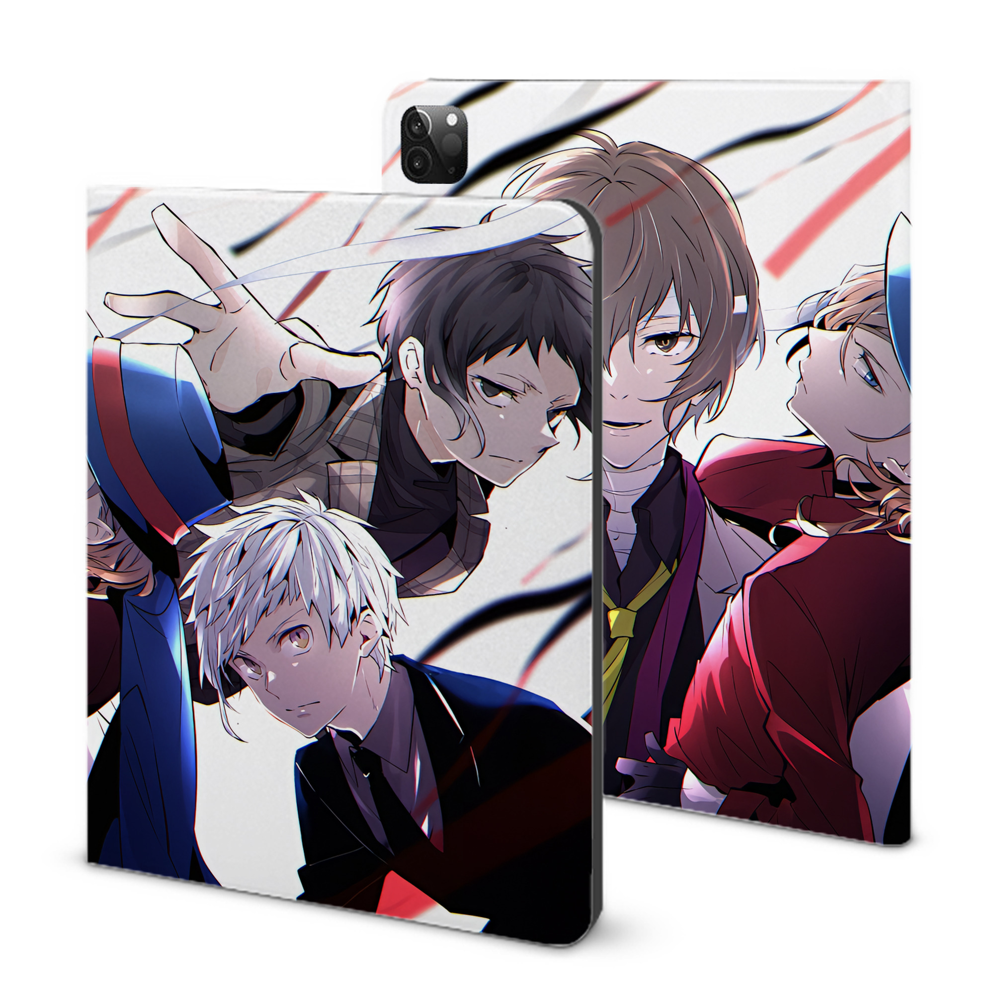 （画像用） 文豪ストレイドッグス Bungo Stray Dogs IPadケース ペンホルダー付き ブックスタイルデザイン
